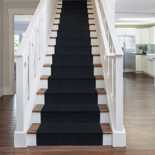 Rosalind Wheeler Alverton Tufted Dark Grey Stair Runner & Reviews